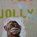 Jolly Chimp 2, 20" x 27", acrylic on mylar
