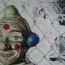 Clown Closeup, detail, by Mary Lottridge