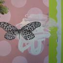 Tree Nymph Butterfly, 16" x 12", acrylic on mylar