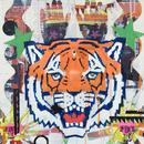 Tiger Tiger, 16"x 16", acrylic on wood cradle